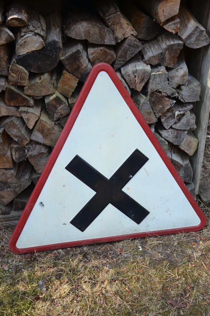 Panneau de signalisation français en émail vintage, Enlèvement