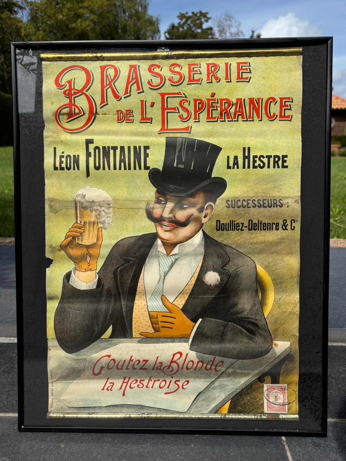 Originele Brasserie de l’Espérance reclame 1900, Enlèvement, Comme neuf
