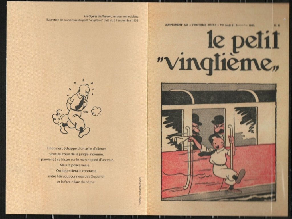 Carte postale : Hergé : Tintin le petit vingtième (2), Enlèvement