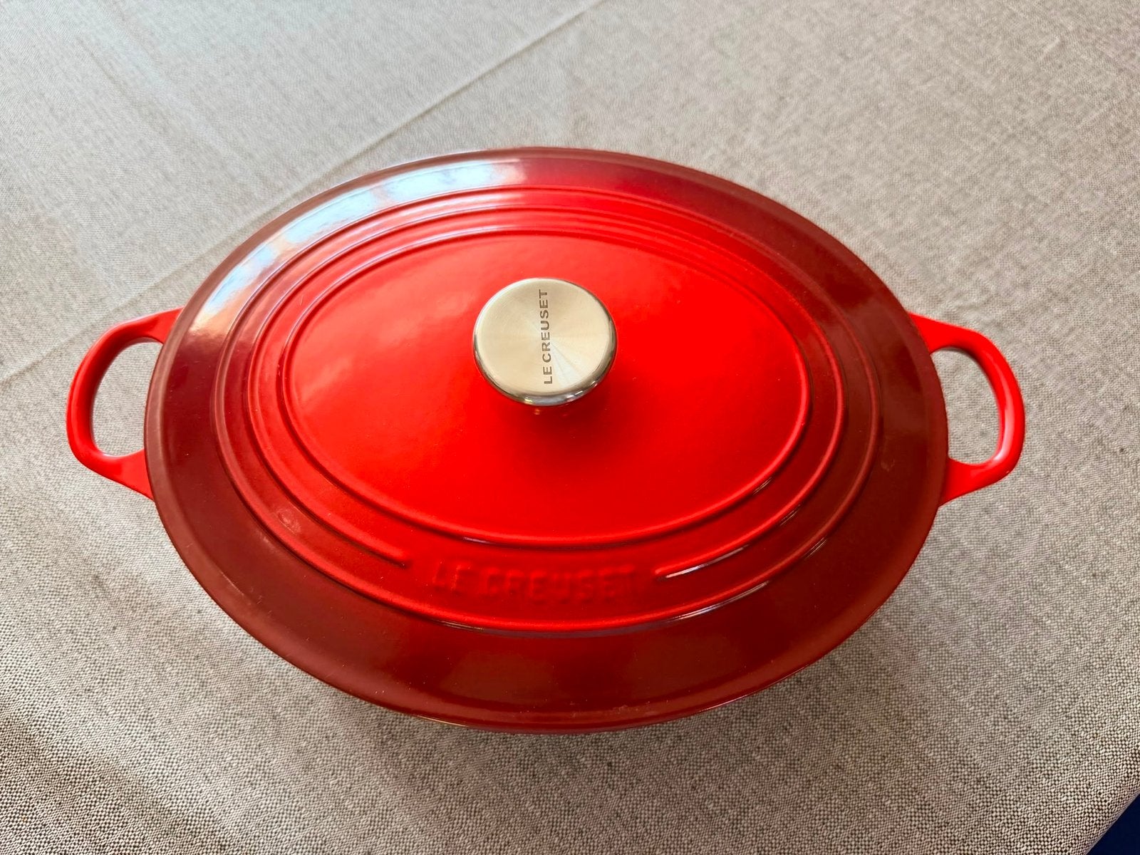 Cocotte Le Creuset, Huis en Inrichting, Keuken | Potten en Pannen, Ophalen, Le Creuset, Zo goed als nieuw, Braadpan