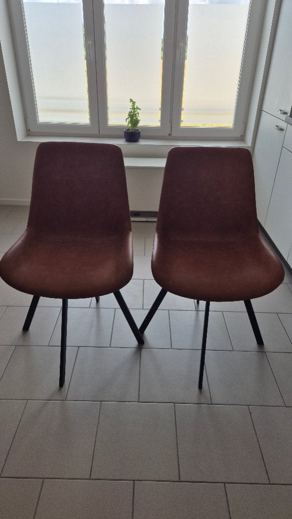 Chaises salle à manger - Hygum jysk, Comme neuf, Enlèvement, Cuir, Deux