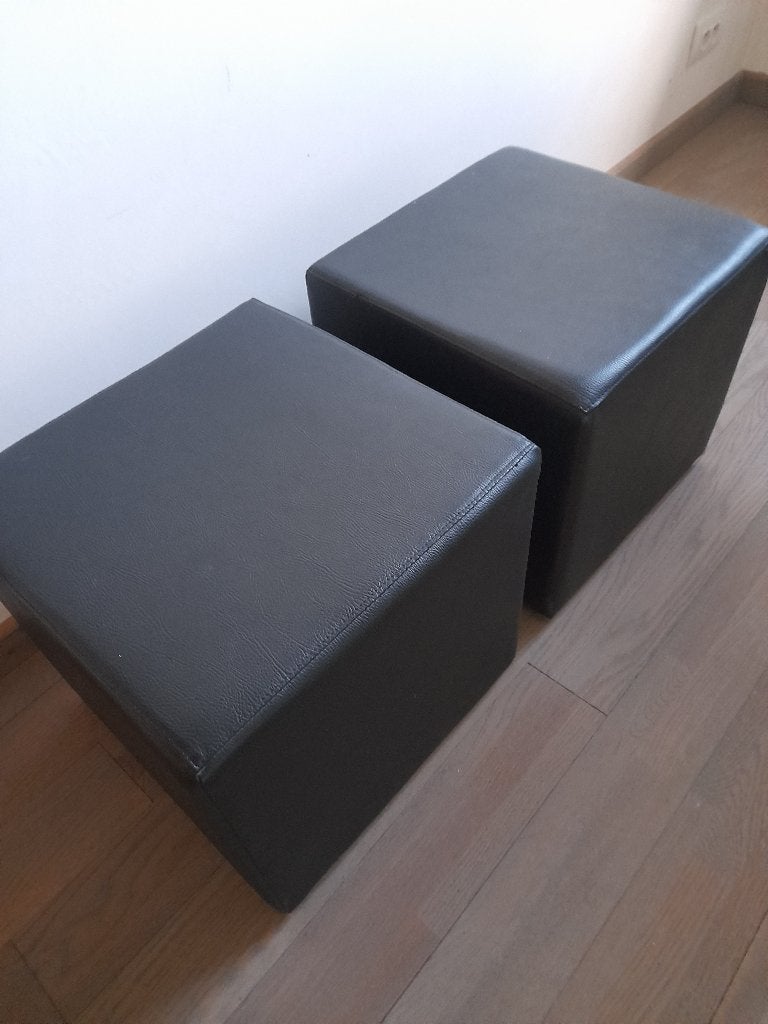 Poefjes, Huis en Inrichting, Minder dan 50 cm, Vierkant, Ophalen of Verzenden, Zo goed als nieuw