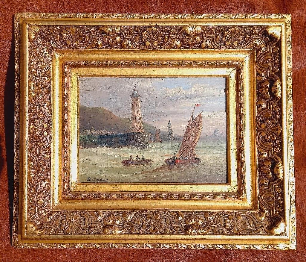 Peinture sur toile, voiliers DUMONT, Enlèvement ou Envoi, Peinture à l'huile, Encadré, Toile