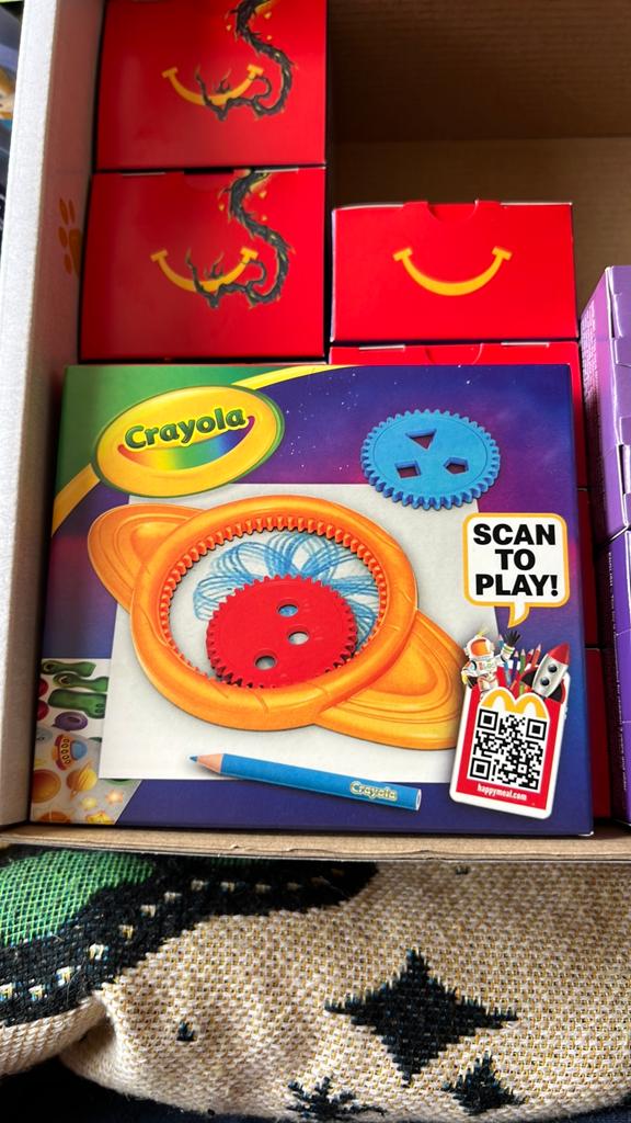 Crayola McDonald‘s speelgoed, Ophalen, Nieuw