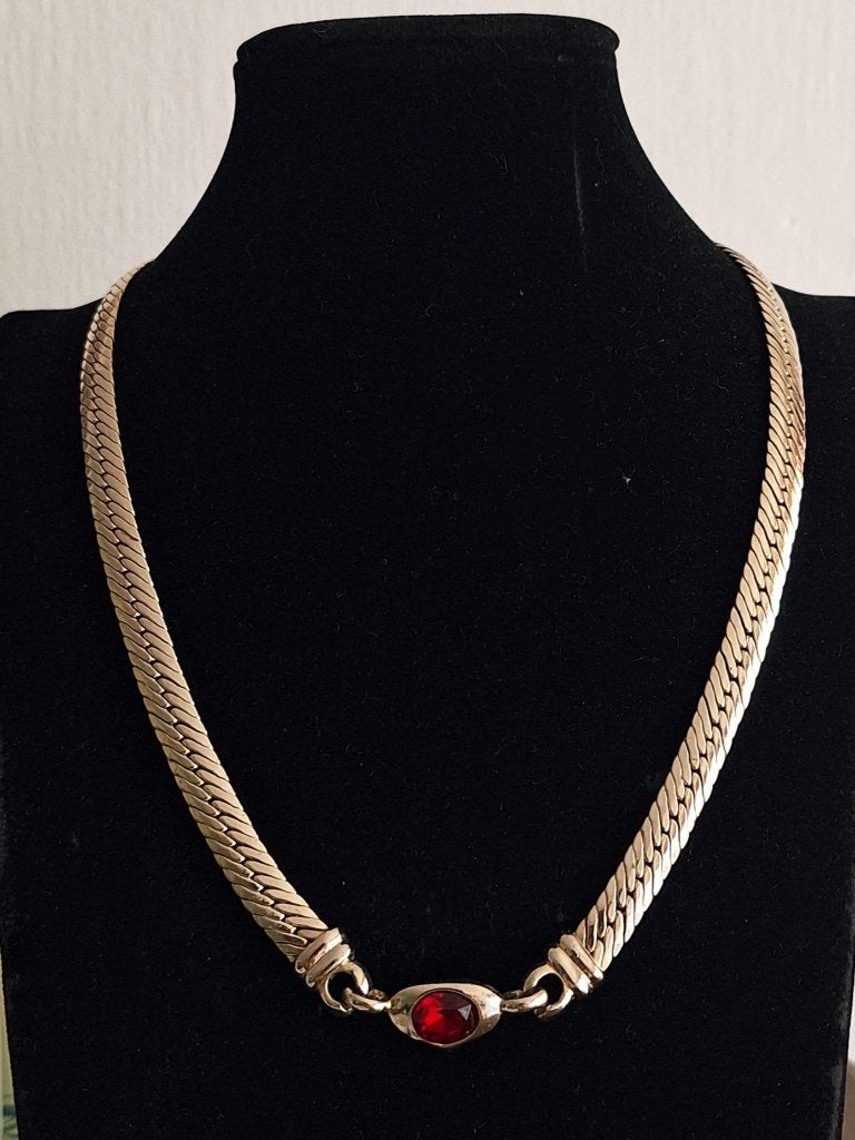 Schitterende vintage vergulde collier in uitstekende staat, Handtassen en Accessoires, Antieke sieraden, Verzenden, Goud, Verguld