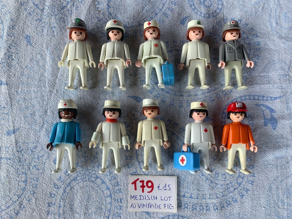 PLAYMOBIL: T79: VINTAGE 10 MEDISCHE FIGUREN, Enfants & Bébés, Jouets | Playmobil, Comme neuf, Pièces détachées, City life, Enlèvement ou Envoi