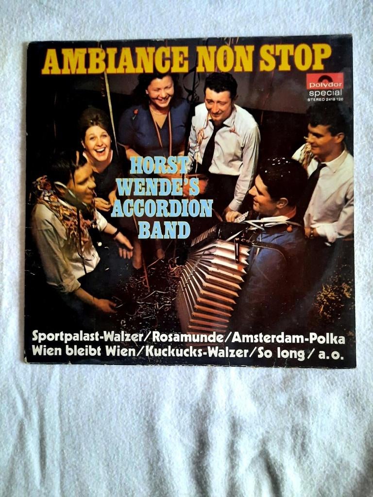 Horst Wende's Accordion Band - Non Stop Ambiance, CD & DVD, Vinyles | Autres Vinyles, Avec pochette intérieure, Enlèvement, Utilisé
