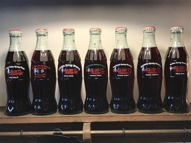 Coca Cola Complete Set Syrup flessen verzameling zie omschr, Ophalen of Verzenden