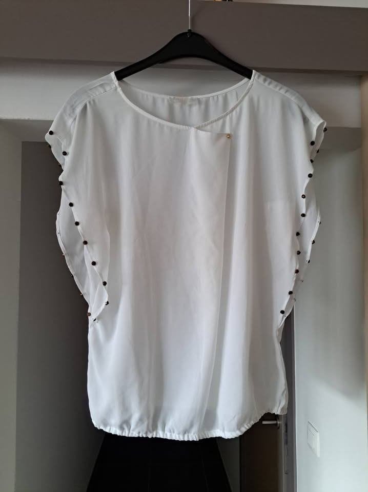 Guess Witte Blouse met Studs Maat M, Kleding | Dames, Blouses en Tunieken, Maat 38/40 (M), Guess, Wit, Ophalen of Verzenden