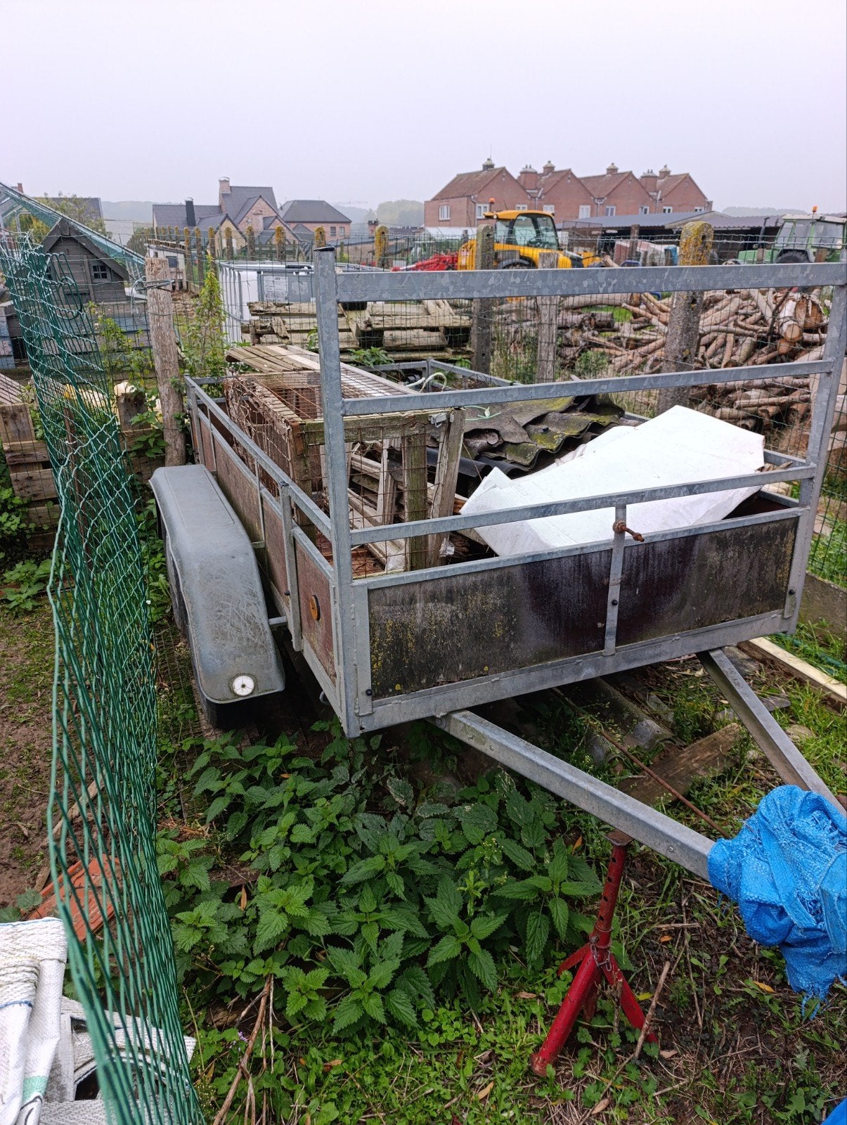 Aanhangwagen geremd op 1 as, Ophalen, Gebruikt