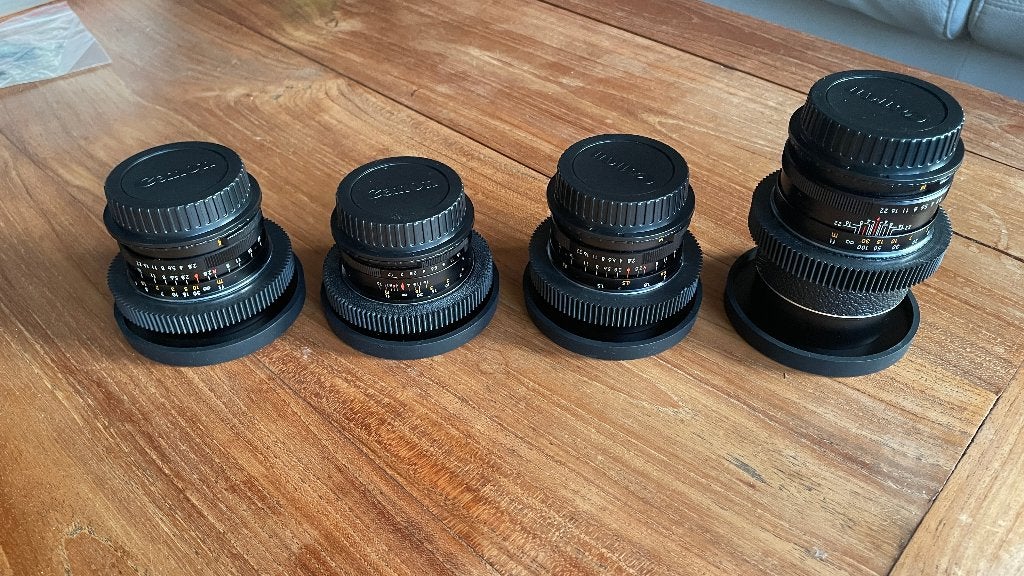 Kit d’objectifs fixes, cinemood TOMIOKA canon EF, Reconditionné, Lentille standard, Mise au point manuelle, Canon EF