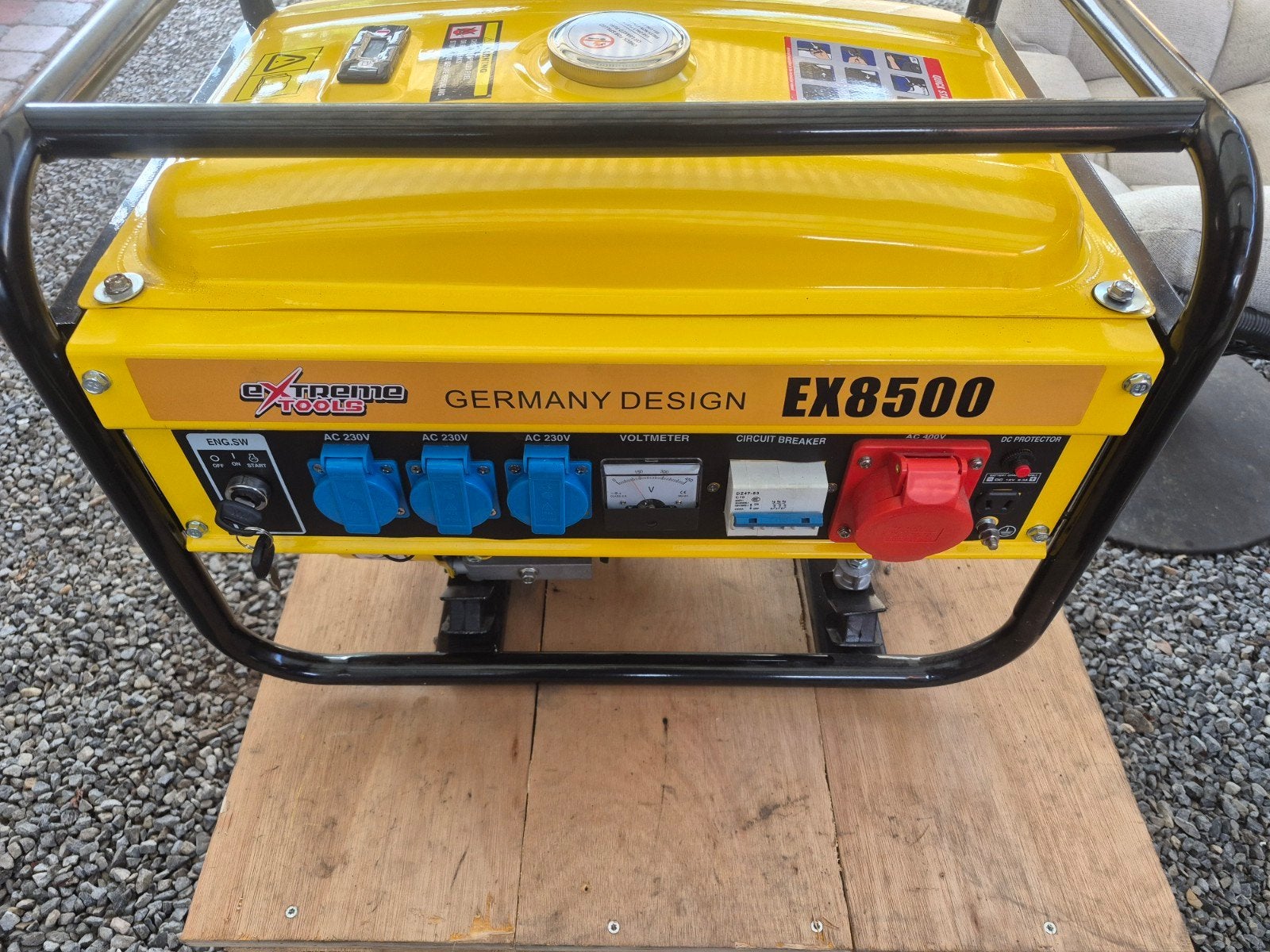 Stroomgroep 8,5kva nieuw, Bricolage & Construction, Générateurs, Enlèvement, Comme neuf, 5 à 10 kVA, Essence
