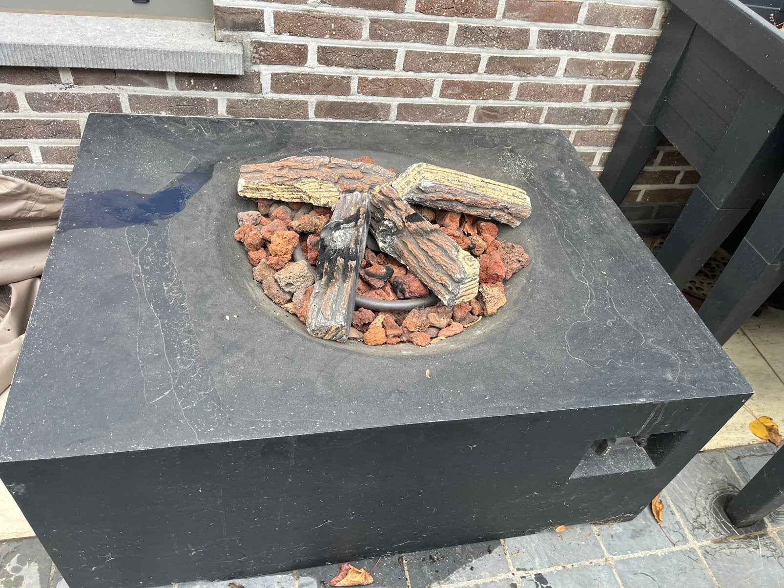 Vuurtafel op gas, Ophalen, Gebruikt