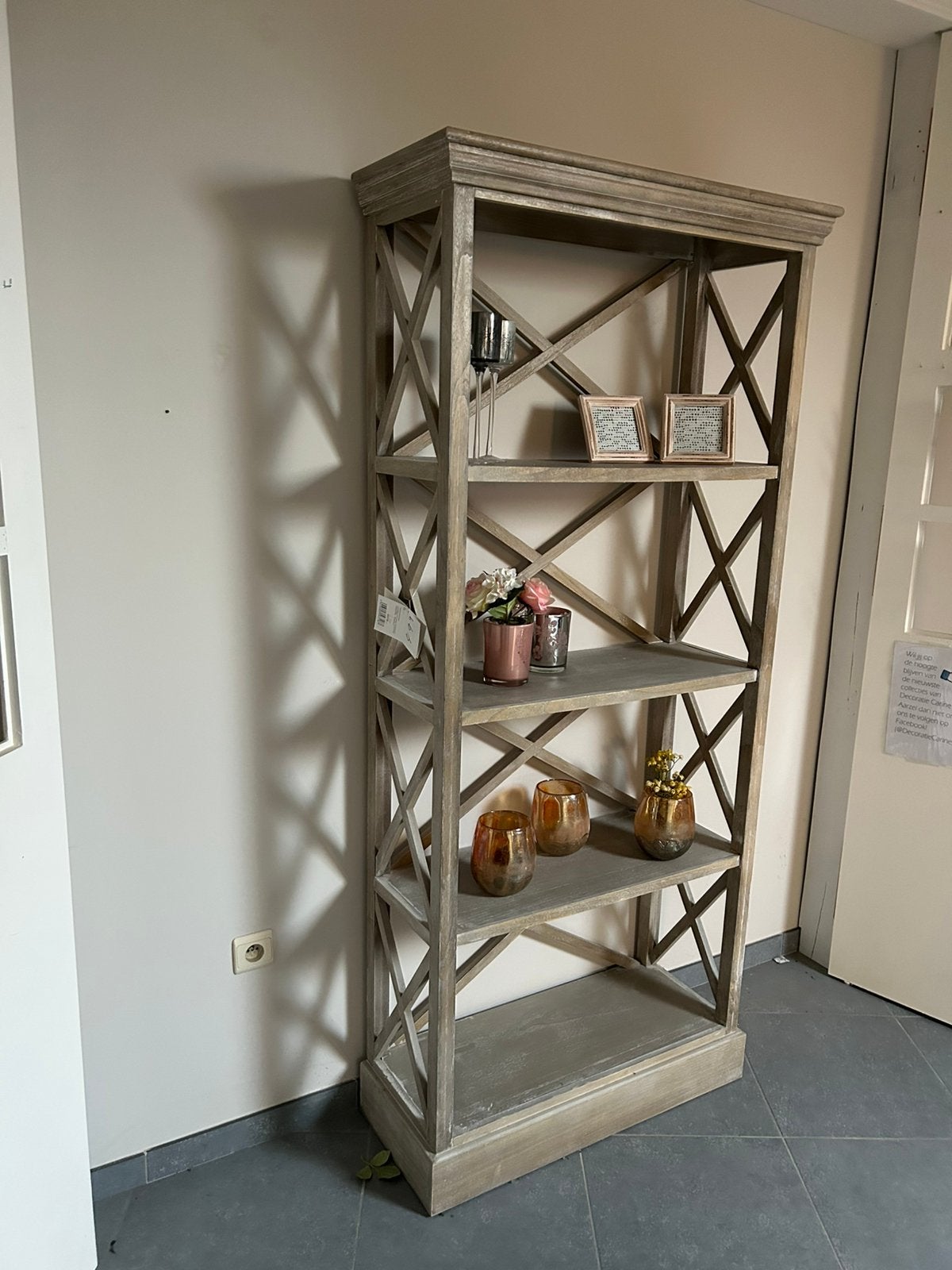 Boekenkast in hout 190hx85brx35d, Enlèvement, Comme neuf