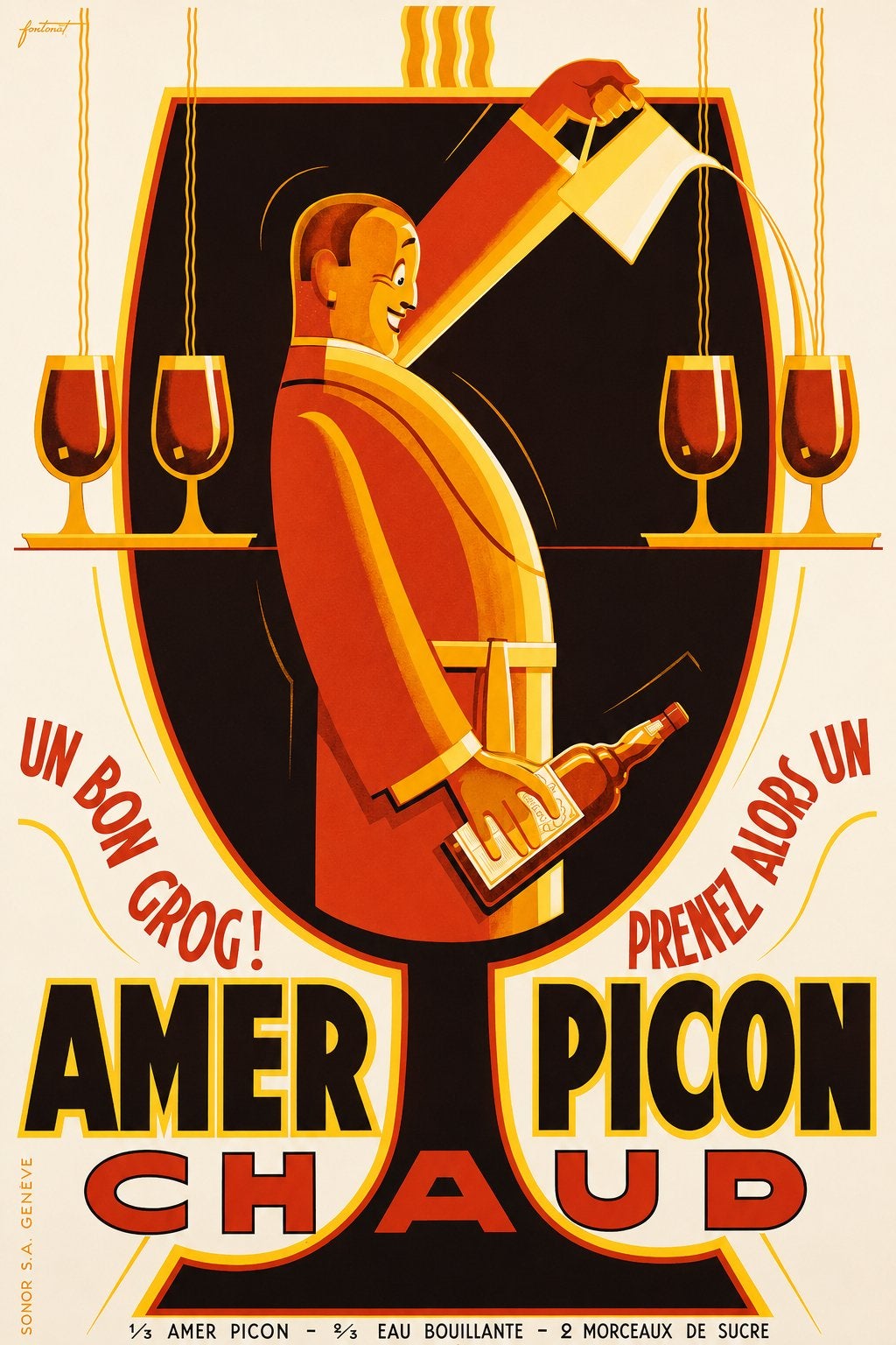 Metalen reclamebord Amer Picon 5 - retro vintage mancave, Ophalen of Verzenden, Nieuw, Reclamebord