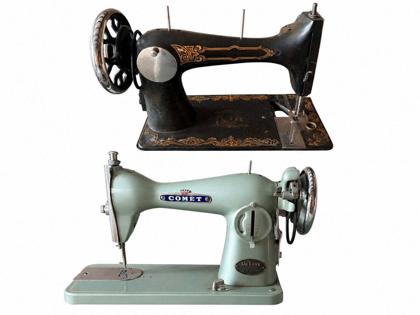 Moeten dringend weg! 2 oude naaimachines!, Ophalen