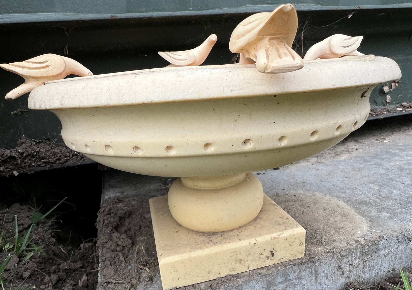 Waterschaal/voederschaal op poot voor vogels, Tuin en Terras, Ophalen, Gebruikt