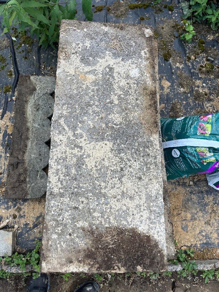 Gratis 25 betonplaten (10m als je ze in de breedte legt), Tuin en Terras, Ophalen