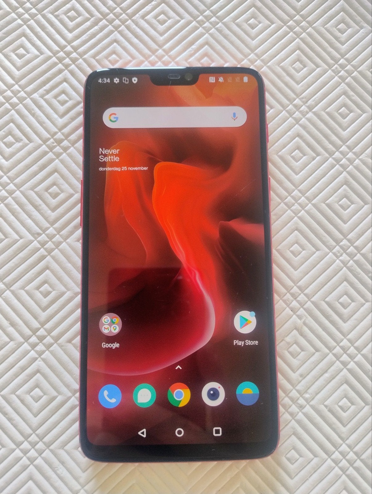 Rode OnePlus 6 – gebruikt – inclusief hoesje, Computers en Software, Muismatten, Ophalen