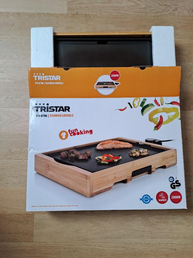 Plancha Trista PD-8786 bambou, Electroménager, Enlèvement, Utilisé, Gril de table