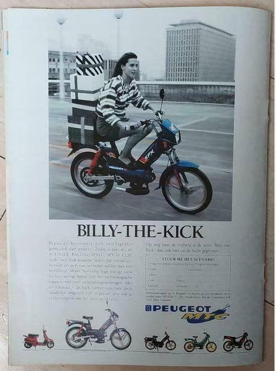 advertentie Peugeot MTC Avenger, Racing, SPXLC, SPX en Clip, Verzamelen, Ophalen of Verzenden