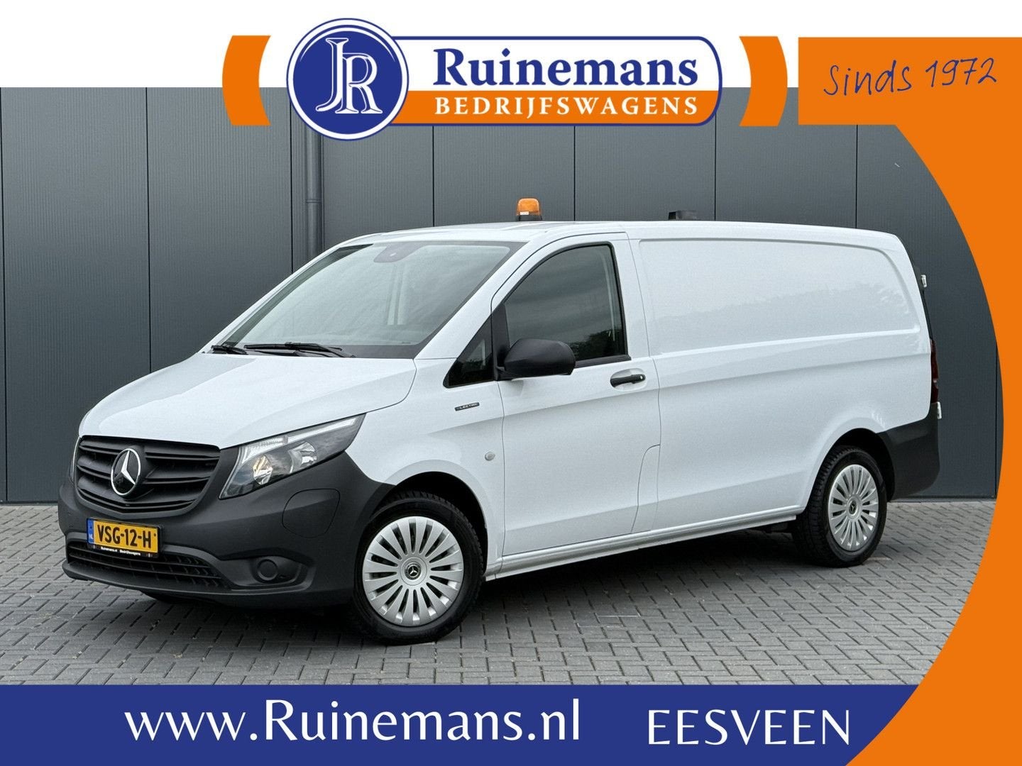 Mercedes-Benz eVito 66 kWh / FULL ELECTRIC / SOH 93% / L2H1, Auto's, Automaat, Electronic Stability Program (ESP), Wit, Mercedes-Benz