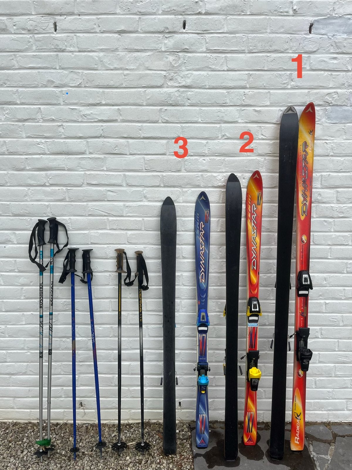 Lot de Ski Dynastar Vintage, Ophalen, Ski, Stokken, Overige merken