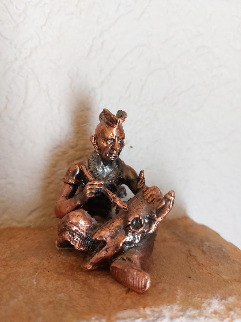 FIGURINES INDIENNES EN CUIVRE, Enlèvement ou Envoi, Utilisé, Humain