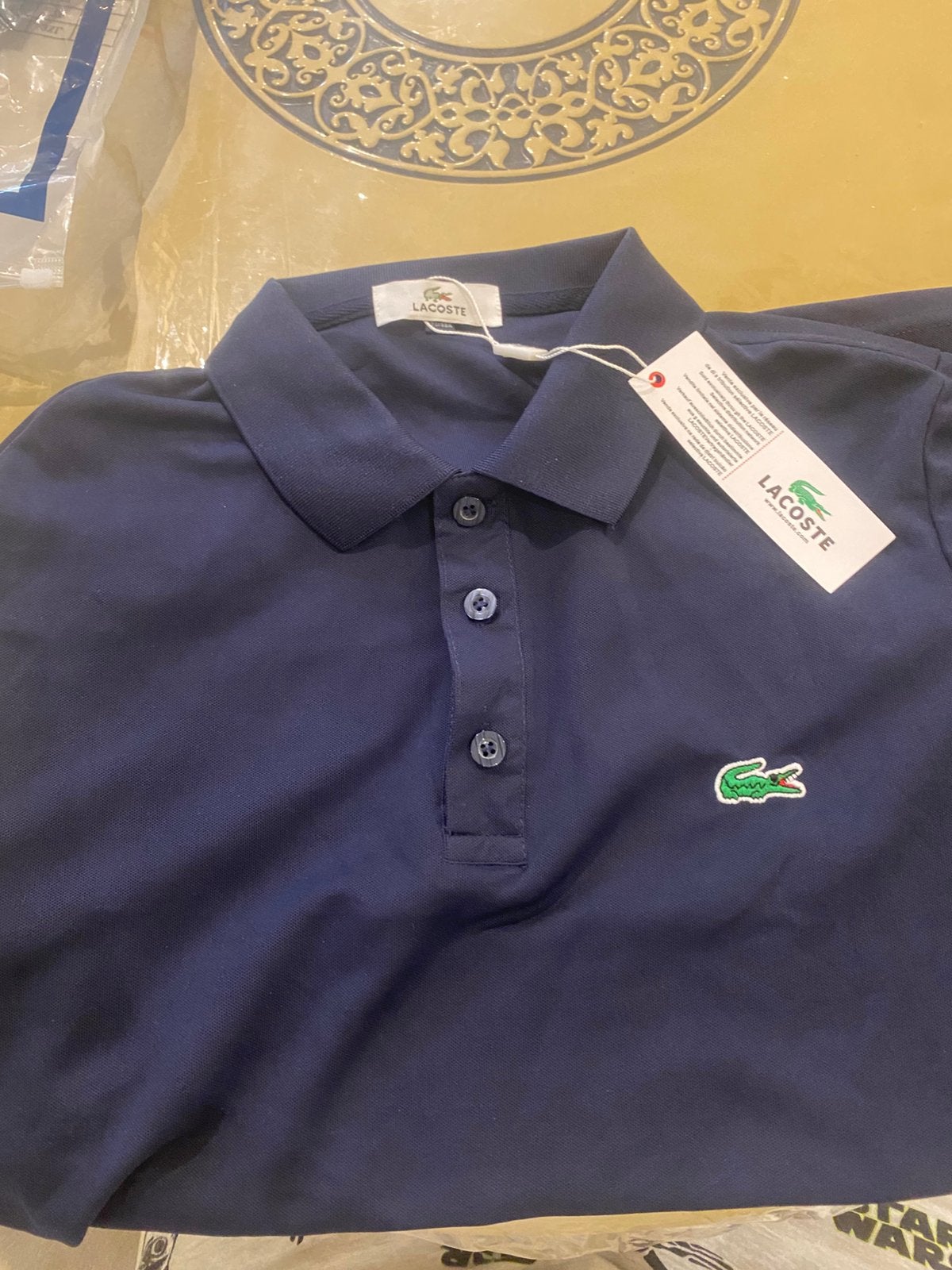 Polo Lacoste homme bleu foncé taille L neuf avec étiquette, Enlèvement ou Envoi, Neuf, Taille 52/54 (L), Bleu