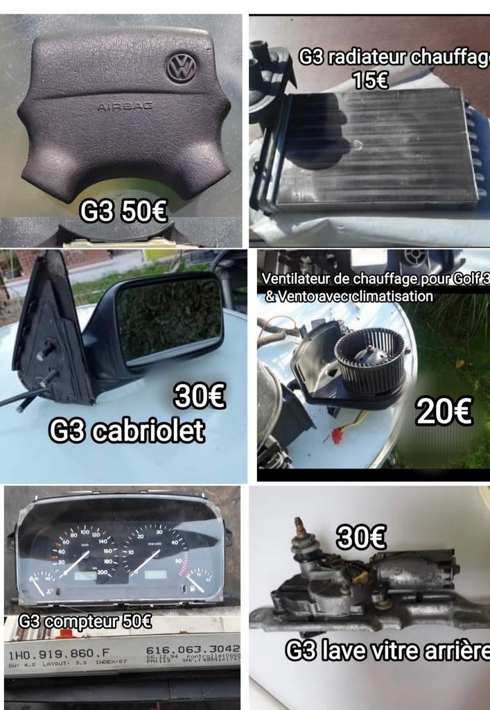 VW golf 3 enkele onderdelen zie de foto's, Auto-onderdelen, Ophalen, Gebruikt, Volkswagen