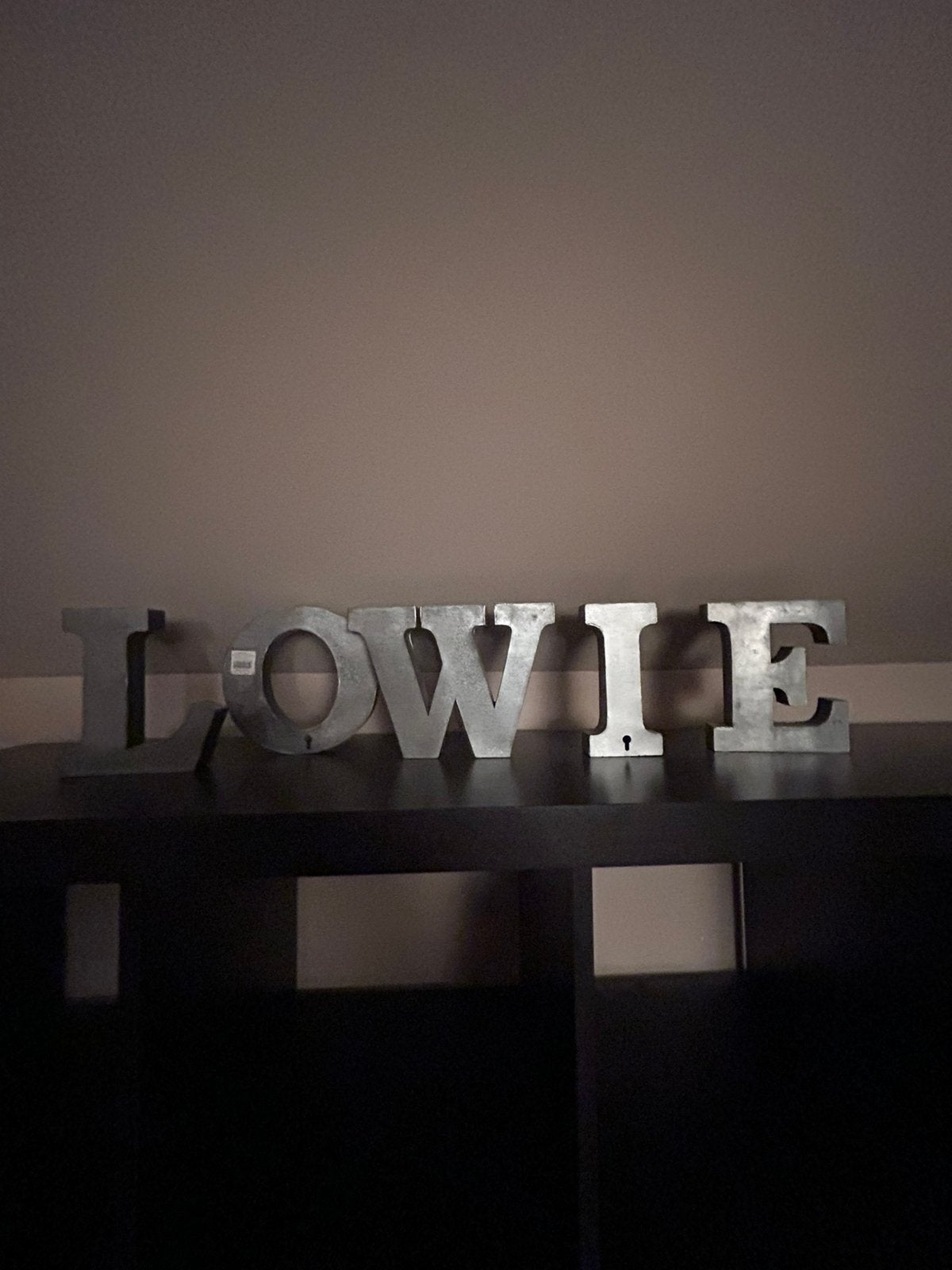 Decoratie letters LOWIE, Ophalen, Zo goed als nieuw