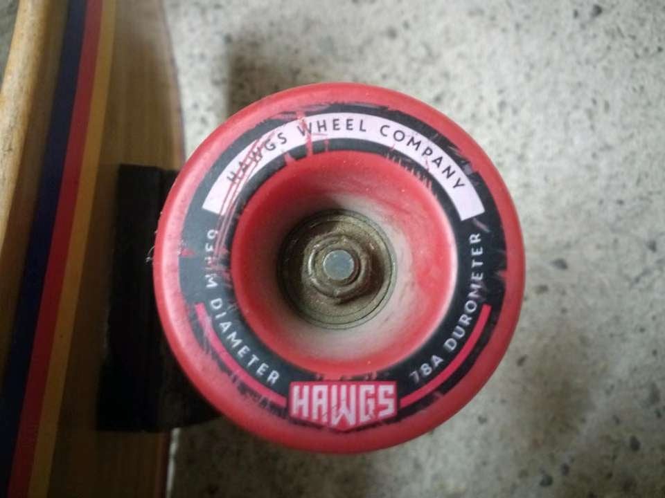 63mm 78A Hawgs Longboard Skateboard Surfskate Wheels, Enlèvement ou Envoi, Utilisé, Skateboard, Longboard