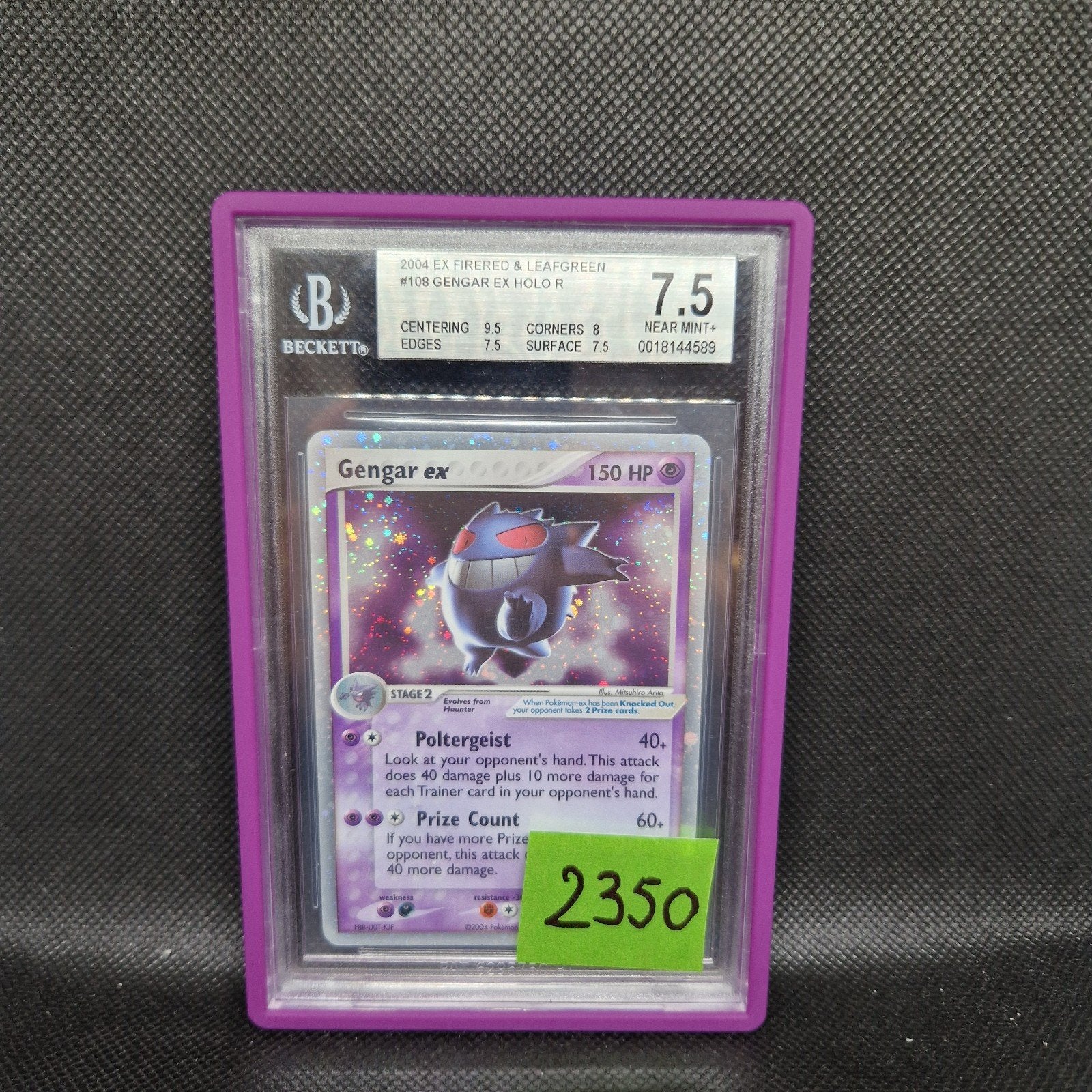 Gengar Ex Holo Firered & Leafgreen BGS 7.5, Ophalen of Verzenden