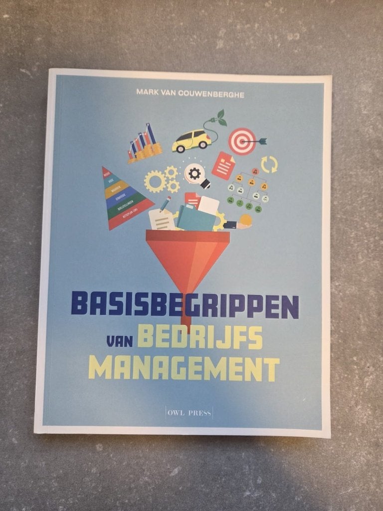 Basisbegrippen van bedrijfsmanagement, Boeken, Ophalen, Zo goed als nieuw, Economie en Marketing, Mark Van Couwenberghe