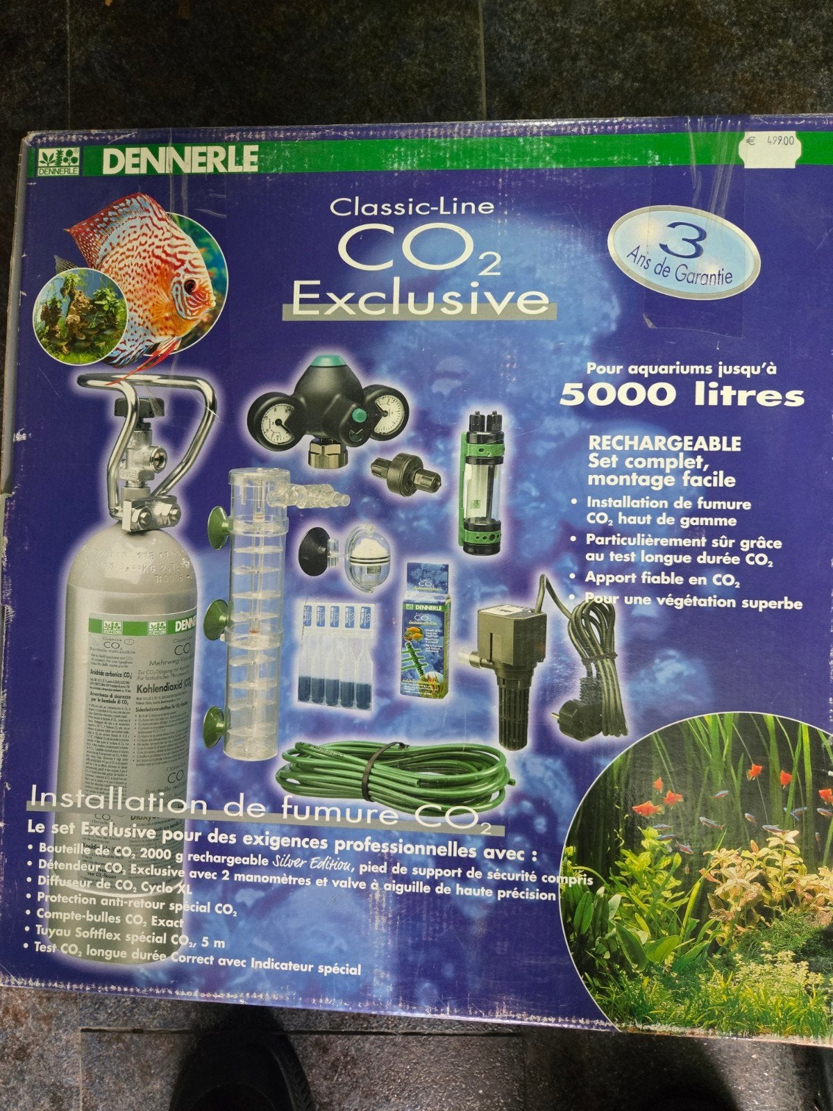 classic-line co2 Exclusive DENNERLE, Dieren en Toebehoren, Gebruikt, Inclusief slangen, CO₂-systeem, Dennerle