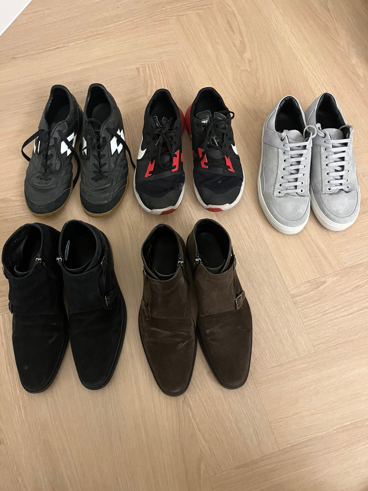 Herenschoenen maat 40-41 – 5 paar (ook apart te koop), Zwart, Boots, Ophalen of Verzenden, Gedragen