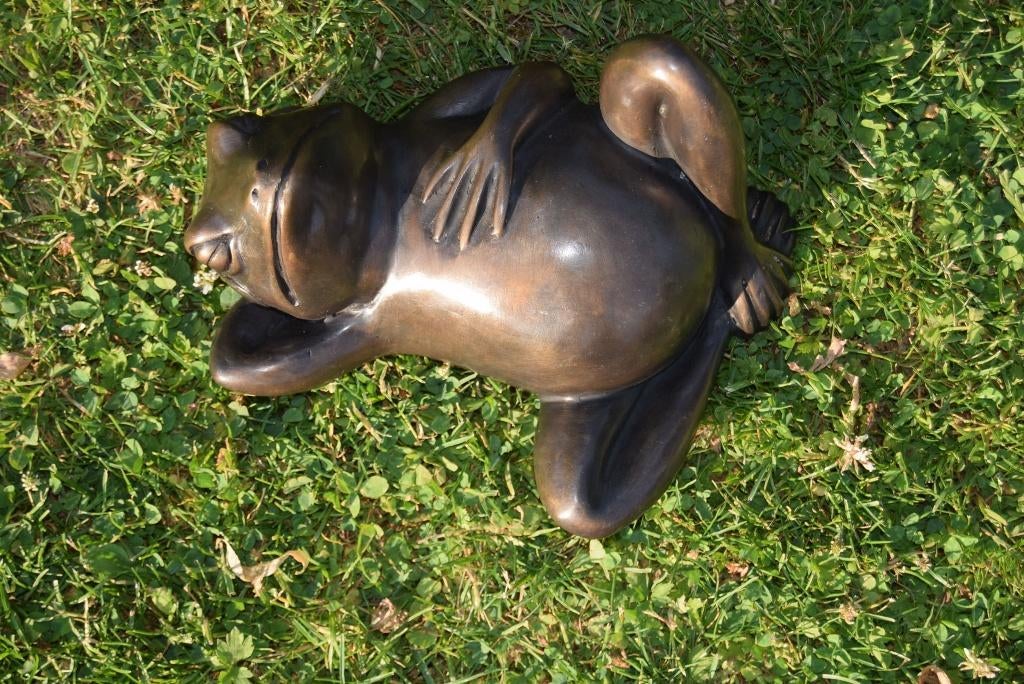 HUMORISTISCH DIER BRONZE, de kikker (dolce vita), Ophalen of Verzenden, Brons