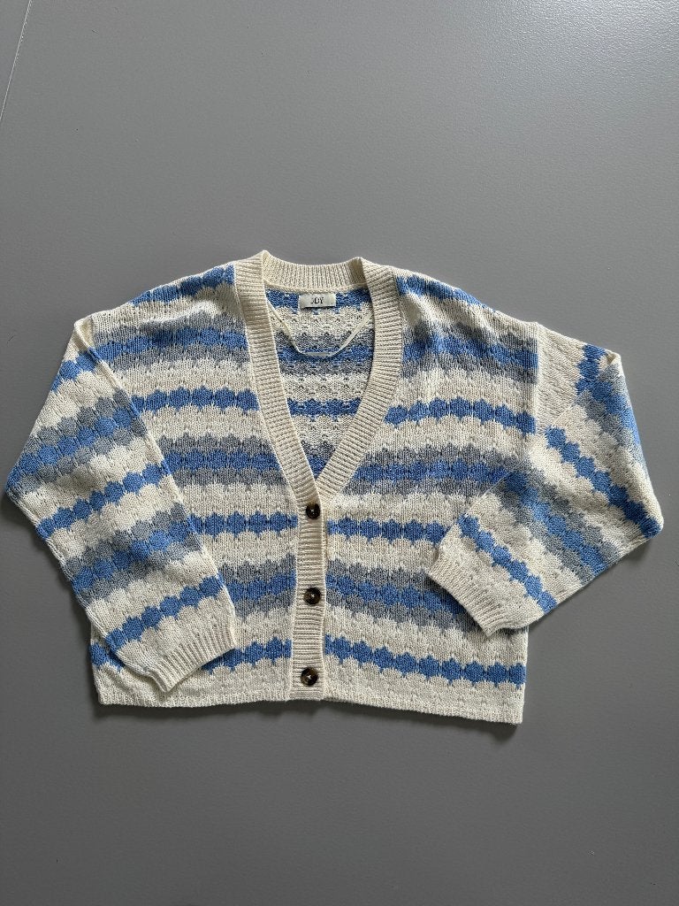 zeer mooi gilet (blauw-wit) JDY, maat L, Ophalen, Zo goed als nieuw, Maat 42/44 (L), Blauw