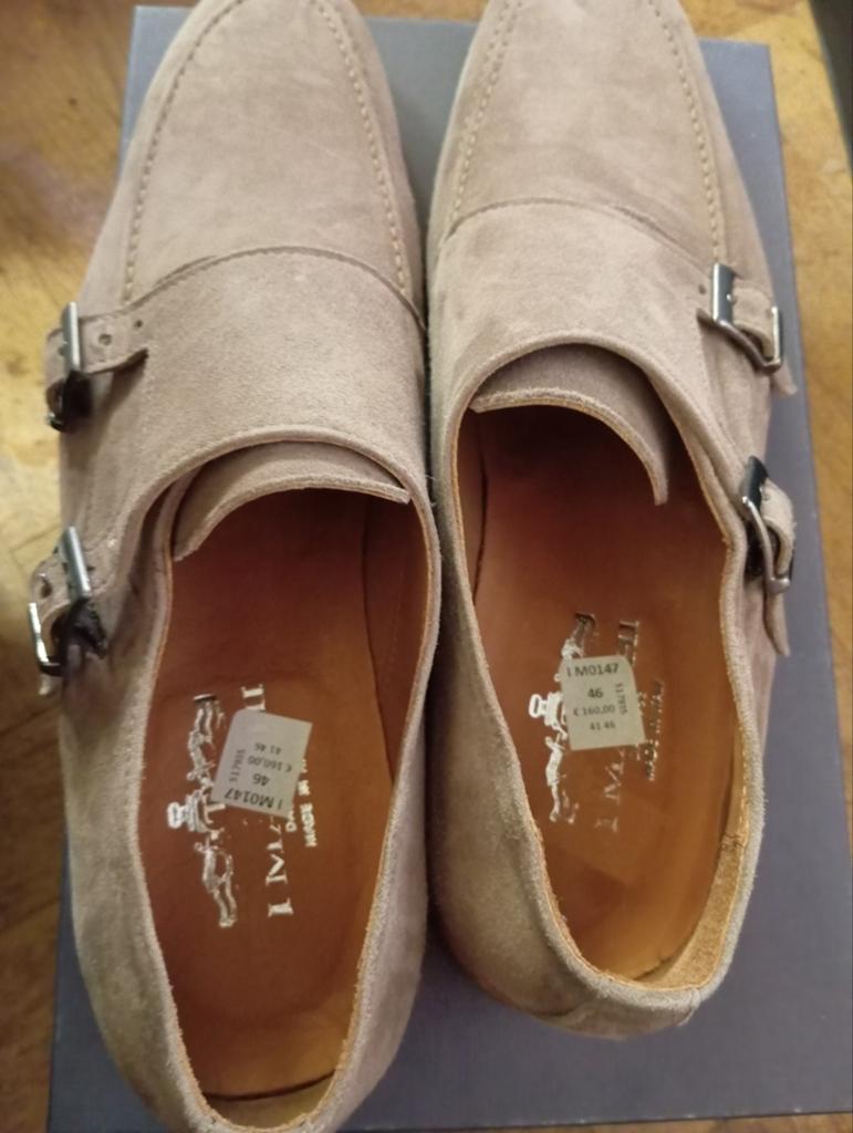 Chaussures habillées I MASCHI en nubuck beige à boucles, tai, Enlèvement ou Envoi