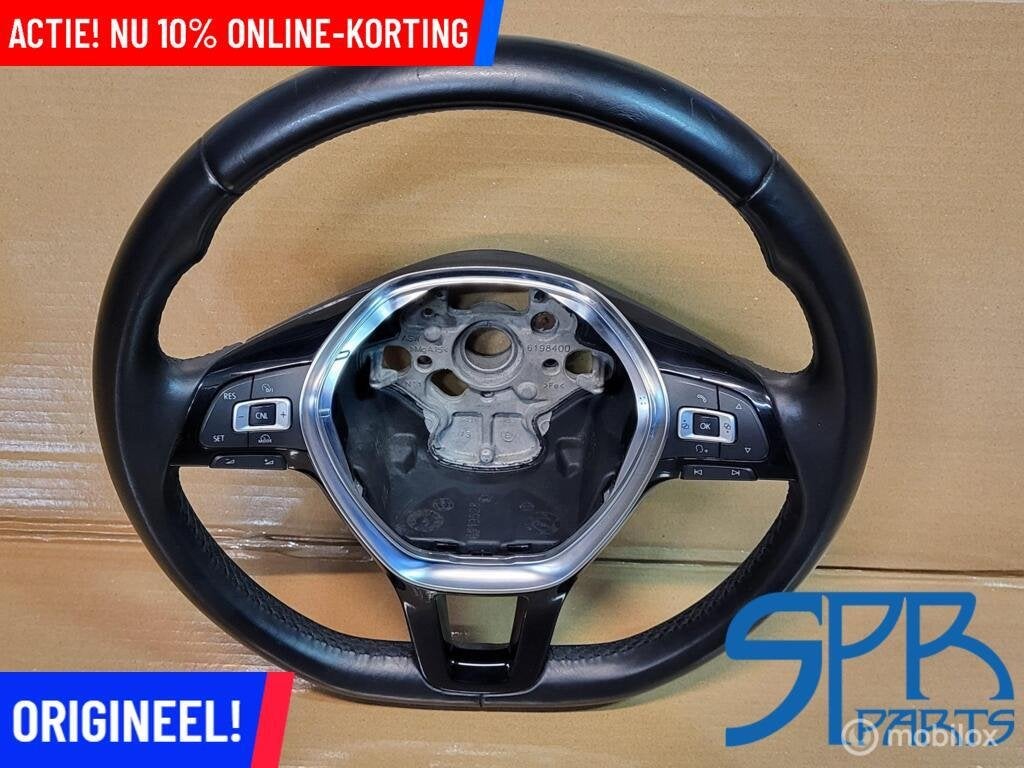 Vw GOLF 7 VII LEDER STUUR CNL MODE MF STUURWIEL 5G0419091DG, Enlèvement ou Envoi, Volkswagen, Utilisé, Volkswagen