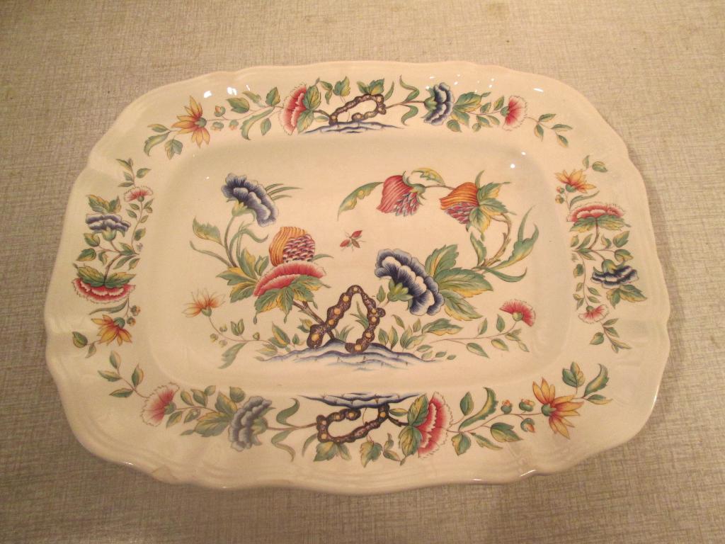 Prachtig Decoratieve Sierschotel - Sarreguemines - 34x27, Antiek en Kunst, Ophalen of Verzenden