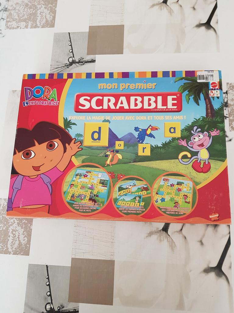 Eerste Scrabble, Dora, vanaf 4 jaar, 2/4 spelers, fr Engels, Hobby en Vrije tijd, Gezelschapsspellen | Bordspellen, Ophalen, Zo goed als nieuw