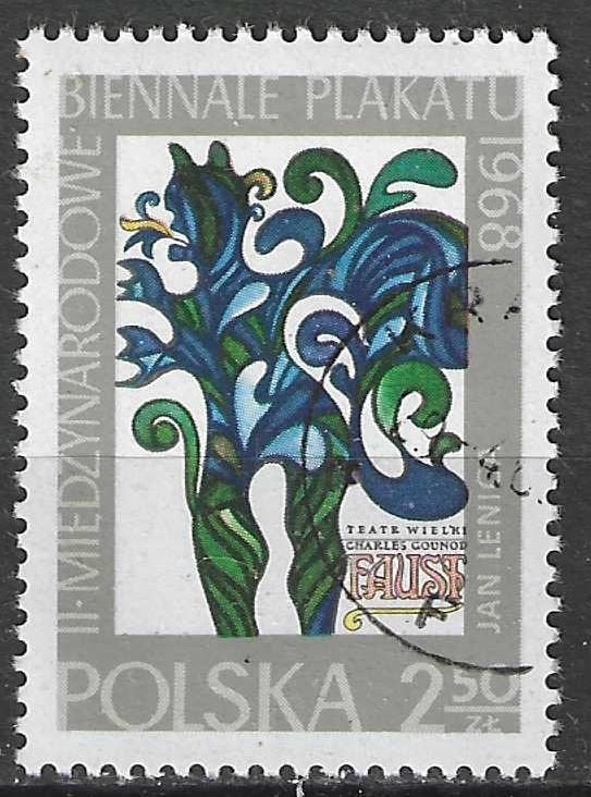 Polen 1968 - Yvert 1695 - Biennale van de Affiche  (ST), Verzenden, Polen, Gestempeld