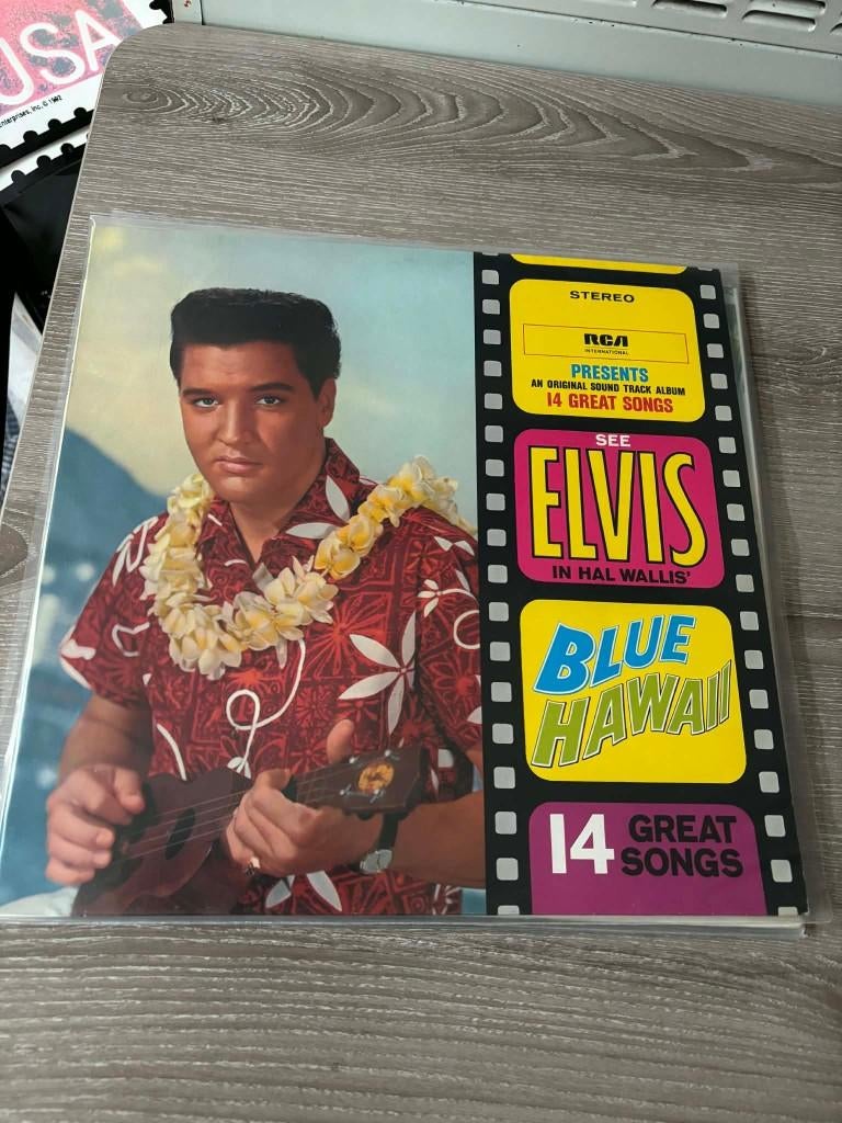 Elvis lp, Blue Hawaii, Duitse of Engelse persing, 5 euro, Gebruikt, Ophalen of Verzenden, Rock-'n-Roll, 12 inch