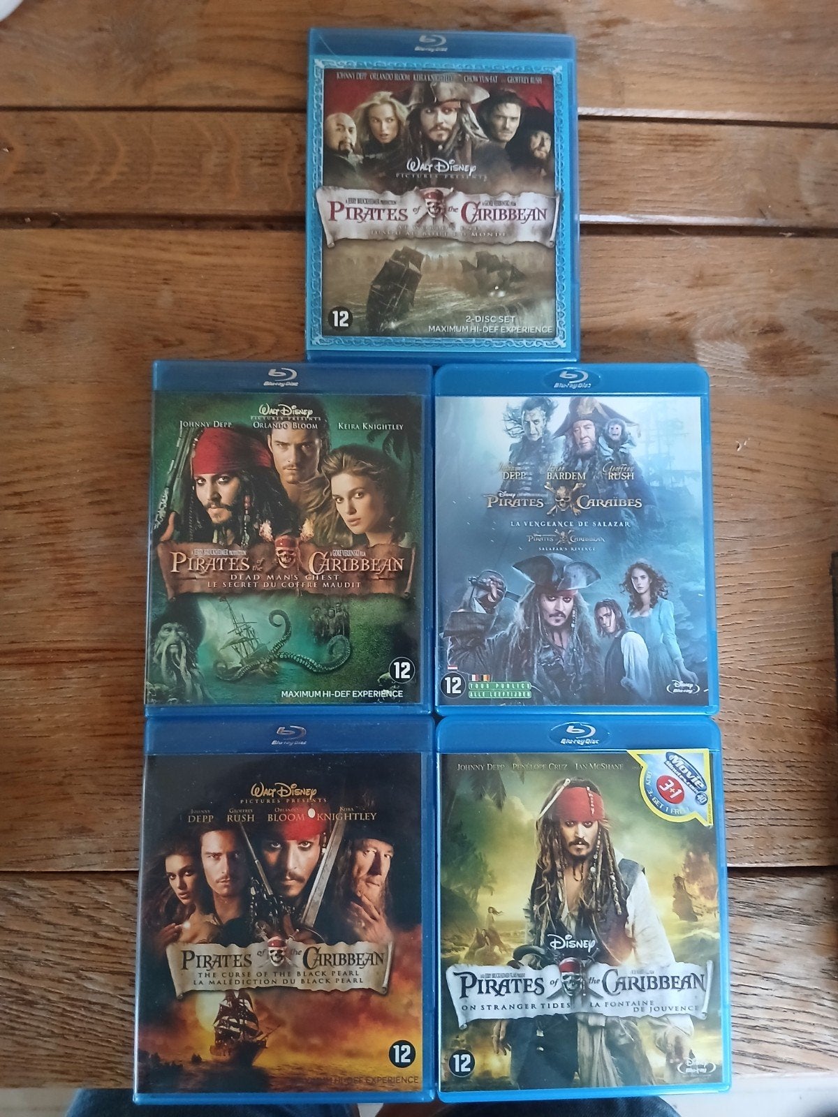 Pirates of the Caribbean – Complete 5-Movie Blu-ray Set (Uit, Cd's en Dvd's, Ophalen, Blu-ray