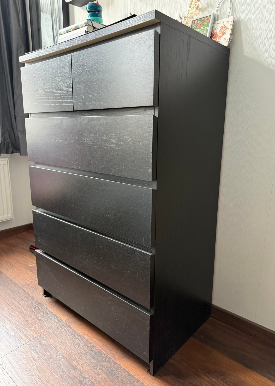MALM ladekast zwartbruin, Huis en Inrichting, Kasten | Ladekasten, Ophalen, Gebruikt, 5 laden of meer, 100 tot 150 cm