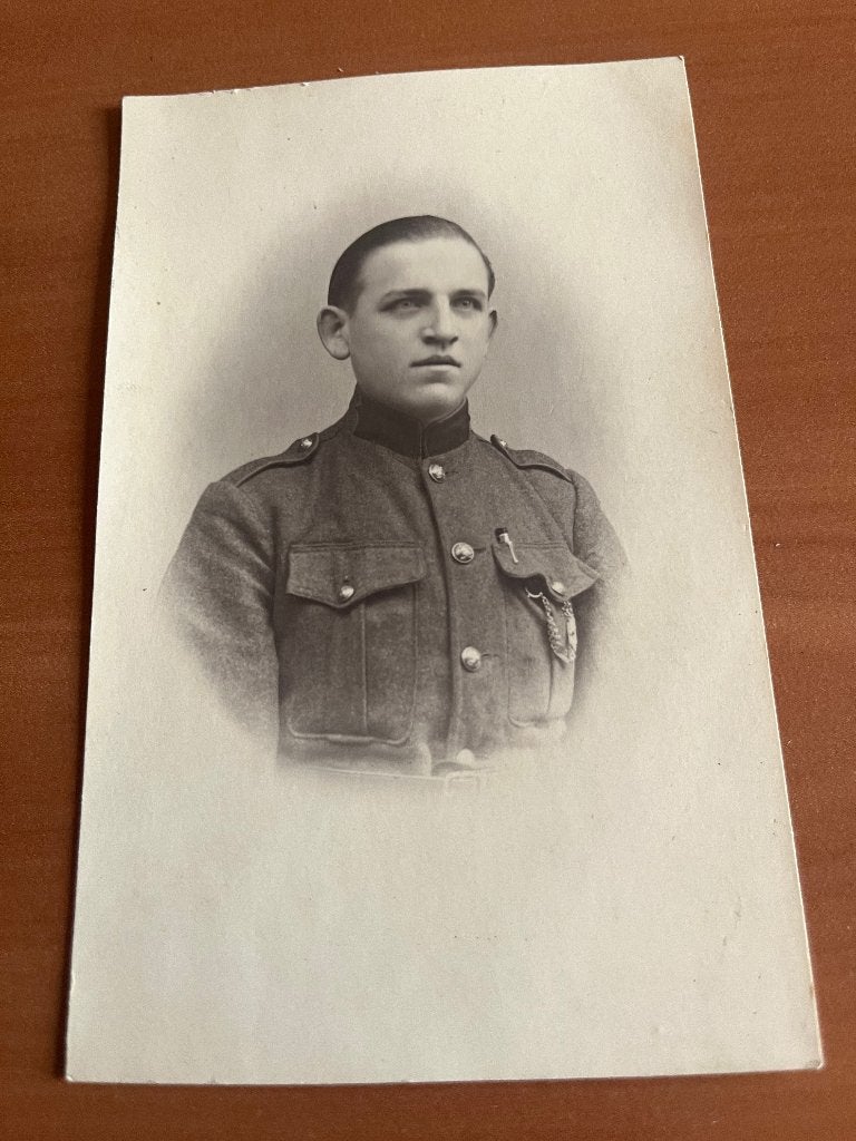 Oude postkaart soldaat in uniform -Periode 1910-1920 ?, Verzamelen, Ophalen of Verzenden