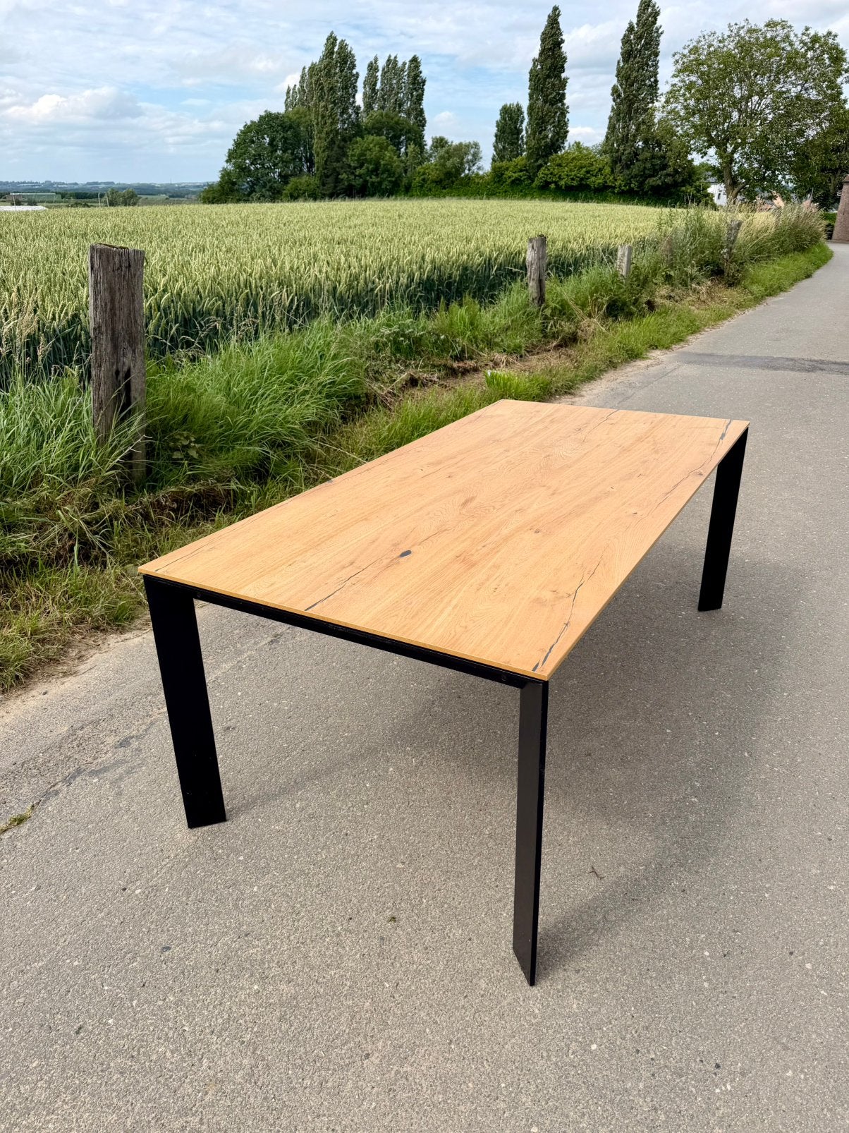 Grande table de salle à manger au design industriel, Maison & Meubles, Tables | Tables à manger, Enlèvement, Comme neuf