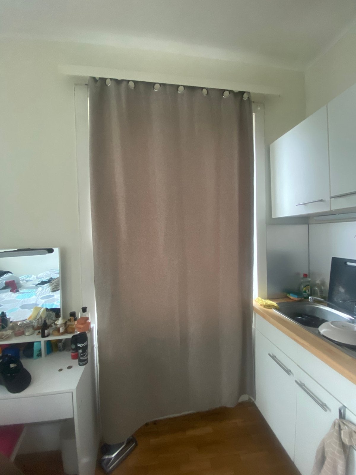Rideaux gris ~230cm (x4 disponibles) parfait état, Maison & Meubles, Gris, Enlèvement ou Envoi, 230 cm, Comme neuf