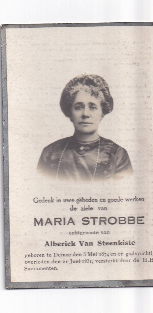 18 / B P FOTO STROBBE DEINZE 1874 - 1931, Enlèvement ou Envoi, Image pieuse
